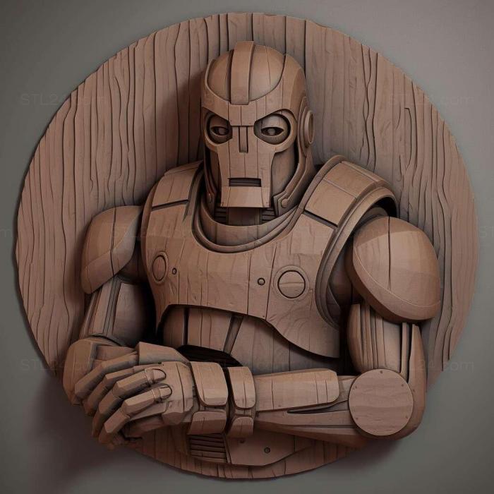 Characters (iron giant 1, HERO_4577) 3D models for cnc